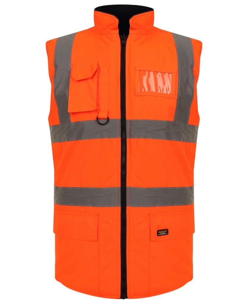 HIGH VISIBILITY PADDED REVERSIBLE BODY WARMER Kapton Work Wear