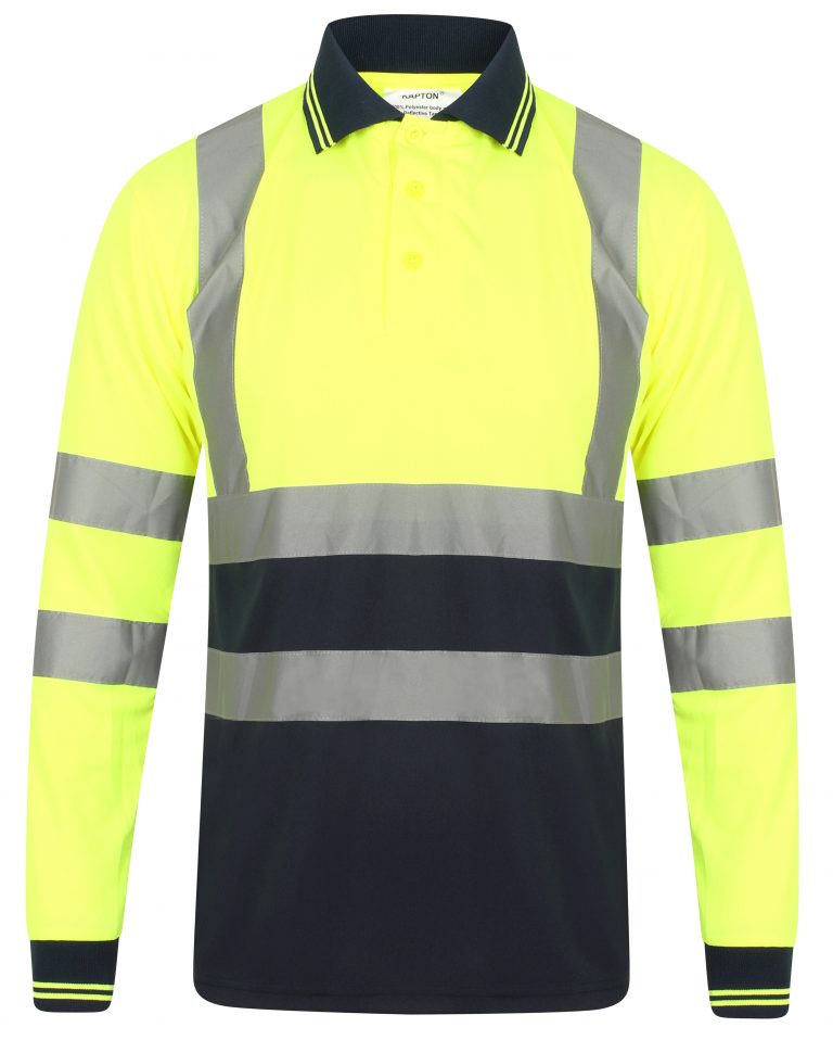 HIGH VISIBILITY TWO-TONE LONG SLEEVE POLO SHIRT – Kapton Work Wear